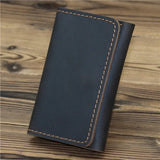 Riolio Handmade Vintage Genuine Leather Men Wallet Men Purse Cowhide Leather Short Card Wallet For Male Money Clips Money Bags