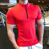 Riolio  Summer Sport Shirt Quick Dry Compression Running t Shirt Men Breathable Fitness Bodybuilding Shirts Tights Top Man Gym Clothing