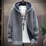 Riolio Autumn and Winter New Men's Fashion Hooded Sweater Men's Casual Plus Fleece Thickened Warm High-Quality Large Size Sweater