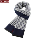 Riolio  Luxury Scarf Man Winter Warm Wool Scarf For Men Cashmere Scarves Casual Plaid Male Long Pashmina Outdoor Shawls Man Muffler Gift