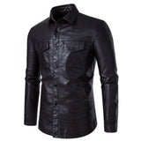 Riolio Pu Men's Korean Style Leather Coat Men New Arrival Slim Fit Leisure Jacket Solid Color Casual Coat High-end Motorcycle Jackets