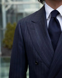 Riolio  Business Men's Suit 2 Pieces Blazer Pants Bow Collar Double Breasted Buckle Formal Work Wear Wedding Prom