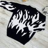 Riolio  Autumn Winter Knitted Sweater Retro Fashion Hip Hop Men Women Pullovers Gothic High Street Y2k Long Sleeve Couples Tops