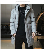Riolio Slim Fit Jackets Winter Jackets For Men Hooded Casual Long Cotton Jackets Thicker Warm Parkas New Male Outwear Winter Coats