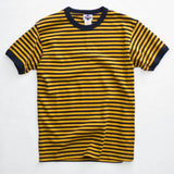 Riolio  Summer Men's New Pullover O-Neck Patchwork Stripe Comfortable Loose Fashion Casual Short Sleeve T-Shirts Tops