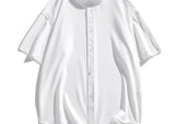 Riolio  Cross Border Short Sleeved Shirt for Boys and Teenagers To Look Slim, Cool and Handsome, Wearing Loose Shirt Outside