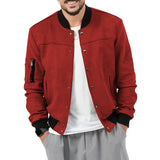Riolio  Autumn/Winter Suede Men's Button Cardigan Jacket Casual American