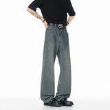 Riolio  Spring and Autumn New Fashion Solid Color American Retro Straight Loose Jeans Men's Casual Sporty Stretch High Quality Jeans