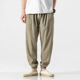 Riolio Cotton Linen Casual Harem Pants Men Joggers Man Summer Trousers Male Chinese Style Baggy Pants Harajuku Clothe