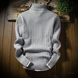 Riolio Male Sweater Winter Pullover Turtle Neck Men S Jumper White