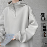 Riolio Turtleneck Hoodie Zipper Pullovers Streetwear Hip Hop Hooded Sweatshirt Men Clothing Korean Couples Harajuku Coat