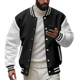 Riolio  Cross-border men's autumn and winter flight jacket baseball jersey velvet loose casual stand-up jacket men