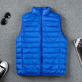 Riolio Coat Ultralight Sleeveless Puffer Vest Jacket Ultra Thin Warm Lightweight Down Jacket Waistcoat Winter Men Duck Down Vest Coats