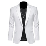 Riolio 2024 Fashion New Men's Casual Business Slim Fit Formal Dress Blazers Jacket Suit Coat