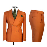 Riolio  Men's Double Breasted Tuxedo Suit Shawl Lapel Slim Fit 2 Piece Blazer & Pants Formal Business Luxury Suits Casual Wedding Groom