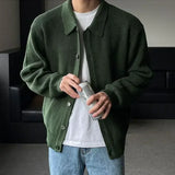 Riolio Men Sweater Coat Korean Fashion Knitted Coats Men Streetwear Slim Fit Casual Cardigan Coats