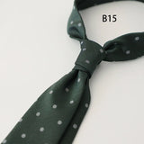 Riolio  Handmade 8cm Dots Striped Neckties Business Formal Dress Professional Men's Silk Ties Wedding Party Suit Cravat Brown Neck Tie
