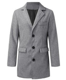 Riolio High quality men's British men's mid-length men's clothing plus size woolen coat autumn and winter fashion men coats windbreaker