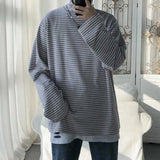 Riolio  Men Mock Neck Long Sleeve T Shirt Oversized Fit Casual Basic Tee Top Streetwear Trendy Autumn Clothing