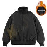 Riolio  American Retro Winter Bomber Jackets for Men Classic Short Padding Jackets Coats Fashion Men's Parkas Men Winter Clothing