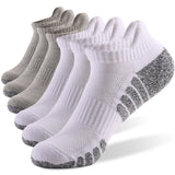 Riolio 3pairs Thickened Towel Bottom Running Socks Mesh Boat Socks Non-slip Breathable Sports Socks Low Cut Men's Socks Women's Socks