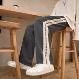 Riolio  High Street Casual Color Matching Straight Cylinder Sports Pants Man Classic Korean Loose All-match Printing Male Trousers