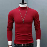 Riolio Man Thermal Turtleneck Casual Sleepwear Shirt S-2XL Sleeve Long Slim Coat 5colors Basic Sweater Bottom Winter