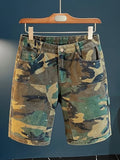 Riolio  Summer New Fashion Trendy American Straight Leg Cargo Denim Shorts Men's Casual Loose Sporty High Quality Denim Shorts 28-36