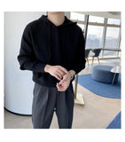 Riolio New Japanese Leisure Men's Hooded Sweater Trendy Harajuku Preppy Style Long Sleeve Hoodies Autumn Casual Vintage Warmth Knitwear