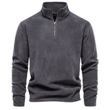 Riolio Brand Quality Thicken Warm Fleece Jacket for Men Zipper Neck Pullover Men's Sweatshirt Soft Shell Mens Jacket