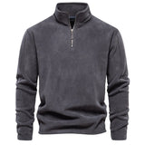 Thicken Warm Fleece Jacket for Men Zipper Neck Pullover Men's Sweatshirt Soft Shell Mens Jacket