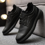Riolio Leather Casual Shoes for Men Leather Loafers Shoes Comfortable Anti-Slip Outdoor Slip on Sneakers Zapatos De Vestir Hombre
