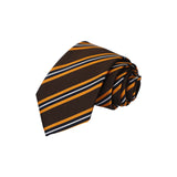Riolio  New Arrival 8CM Navy Striped Neck Ties For Men Adult Luxury Vintage White Floral Block Neckties Wedding Casual Shirt Cravat