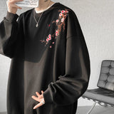 Riolio Embroidered Sweatshirt Man Pullovers New In Sweatshirts Harajuku Long Sleeve Korean Clothing Reviews Many Mens Outer New