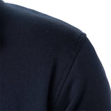 Riolio Men's casual sports zipper stand collar hoodie coat men's solid color cardigan