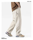 Riolio American High Street Work Pants Spring Autumn New Men's Trousers Straight Japanese Fashion Trend Retro Casual Work Pants Chic