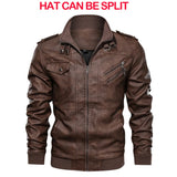 Riolio New Men's Leather Jackets Autumn Casual Motorcycle PU Jacket Biker Leather Coats Brand Clothing EU Size