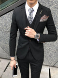 Riolio  Stylish Elegant Men's Tuxedo 2 Pieces Jacket Pants Wedding Groom Set Handsome Stripped Suit Set For Men Dancing Plus Size Outfit