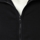 Riolio Men's casual sports zipper stand collar hoodie coat men's solid color cardigan