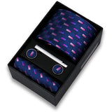 Riolio  Tie For Men Tie Clips Set Necktie Man Wedding Blouses Dress Cufflinks Gift Box Pocket Square Clip Business Skinny Gravetas