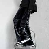 Riolio  High Street Casual Sweatpants Men's Gold Velvet Wide-leg Pants Spring Fall Clothes Large Size Trendy Loose Y2k Glossy Long Pants