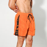 Riolio  Mens Quick-Drying Zipper Casual Swimming Trunks Streetwear Fashion Breathable Personality Beach Shorts Men'S Clothing New
