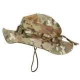 Riolio  New outdoor tactical Benny hat military fan round-brimmed  Velcro camouflage hat sunshade breathable  camping bucket hat