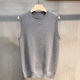 Riolio Sweater Vest Men Spring New Arrival Sleeveless Basic O-neck Knitwear Korean Style Trendy Solid Handsome Streetwear BF All-match