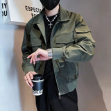 Riolio New Zipper Thin Jakect Men Pokect Windbreaker Fashion Outwear Autumn Winter Sports Sold Color Men Clothing Coat