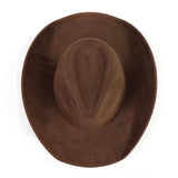 Riolio  Western Big Roll Brim Cowboy Hat Top Cap for Men Women Pink Cowgirl Hat Felt Fedora Hats Outdoor Riding Sun Hat