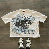 Riolio Harajuku High Definition Lips Graphic T Shirts Print Gothic Casual Streetwear Y2k Tops Goth Vintage Oversized Men Clothes