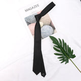 Riolio  Mens Ties Champagne Red Black Solid Skinny Necktie Women Casaual Dress Gifts Wedding Neck Ties for Men Groom Shirt Accessories