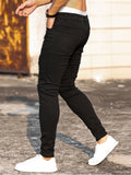 Riolio Streetwear Fashion Black Ripped Skinny Jeans Men Slim Hip Hop Denim Trousers New Spring Casual Jeans for Men Jogging Jean Homme