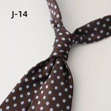 Riolio  New Arrival 8CM Navy Striped Neck Ties For Men Adult Luxury Vintage White Floral Block Neckties Wedding Casual Shirt Cravat